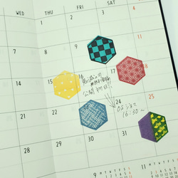 流行りの和柄スタンプセット・亀甲6個セット 4枚目の画像