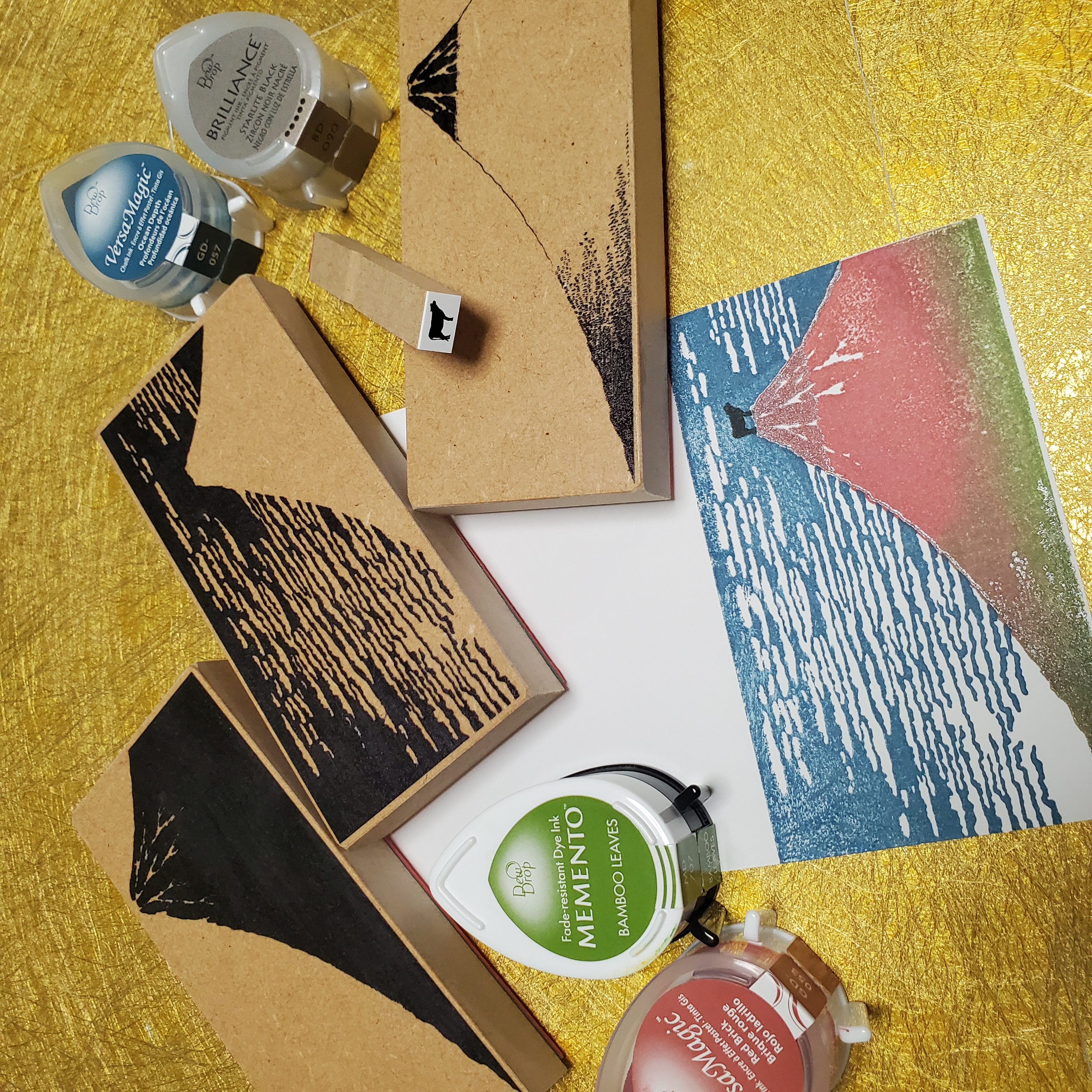 富嶽三十六景・赤富士スタンプ