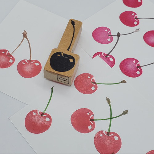 リアルな】さくらんぼのスタンプ はんこ・スタンプ hanya kissho 通販