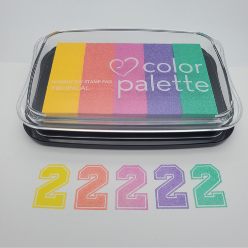 カラーパレット5色コンビ 全10色(カラフルVer') はんこ・スタンプ