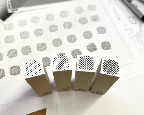 漫画家気分なスクリーントーン風スタンプ【ドット】 はんこ・スタンプ