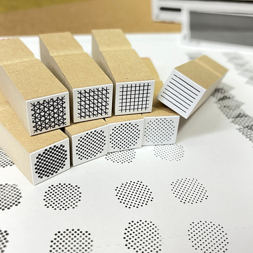 漫画家気分なスクリーントーン風スタンプ【ドット】 はんこ・スタンプ