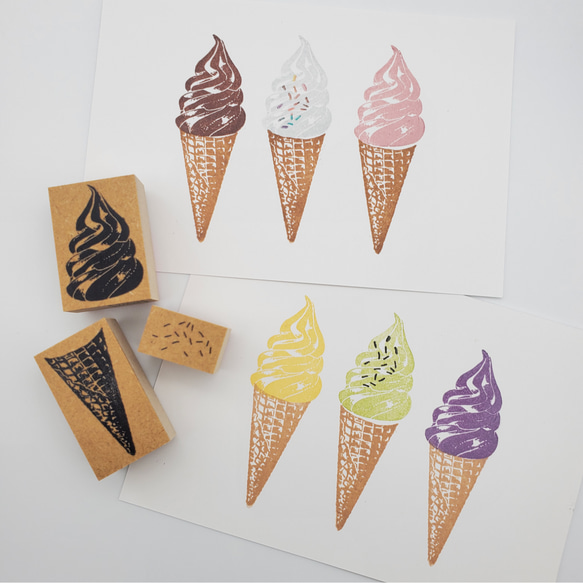 【在庫限り】アイスクリームスタンプセット 3枚目の画像