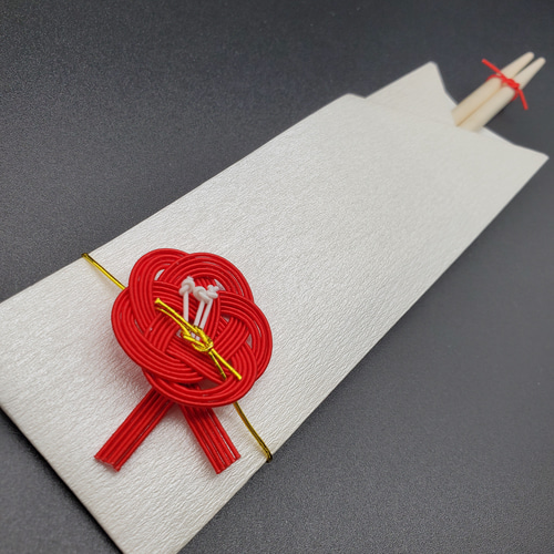 即日発送いたします！【水引】祝い箸・紅白5本セット 箸・箸置き hanya