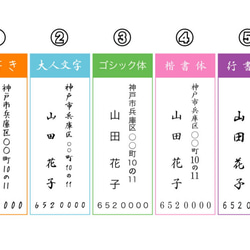 【特集掲載】年賀状、官製はがきにスッポリおさまる　選べる縦横＆フォント住所印 2枚目の画像