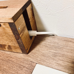 木製の延長コードケース（大） 4枚目の画像