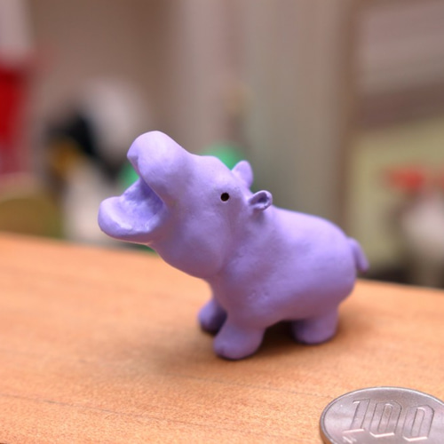 口を開けたカバのムサシ その他置物 粘土の店 通販 5630760｜Creema