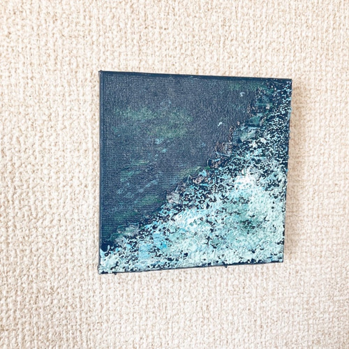 抽象的な花と地球のパステル画 A4サイズ パステルアート 季節のシンフォニーと希望の木 冬から春へ