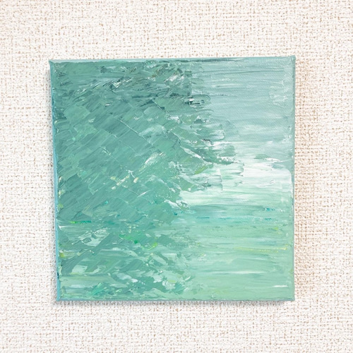 抽象画】そよ風がやさしく吹く森。の絵-forest with wind 絵画