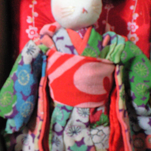 創作うさぎ人形 正絹縮緬着物を着たうさぎさん その他人形 創作うさぎ人形 正絹縮緬着物を着たうさぎさん その他人形