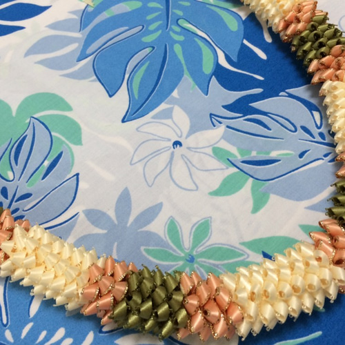 【ふくすけ】【7月中発送】リボンレイ　イエロー×ブルー　パープル×ピンク ふくすけ様専用】【追加2点】リボンレイ イエロー×ブルー