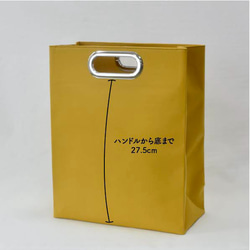 ハンドバッグレジ袋型【国産帆布】イエロー 9枚目の画像