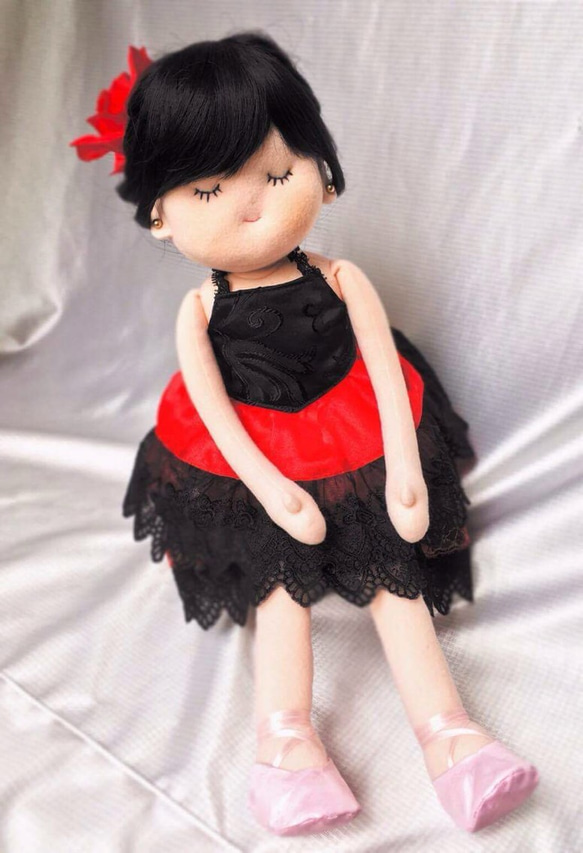 オリジナルバレリーナ　抱き人形ミクーリャ　（游玩具工房　ちよ子人形） 2枚目の画像