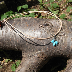 青い石のネックレス 2枚目の画像