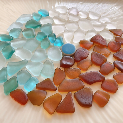 シーグラス 112 3色mix ビーチグラス ビーチガラス ガラス