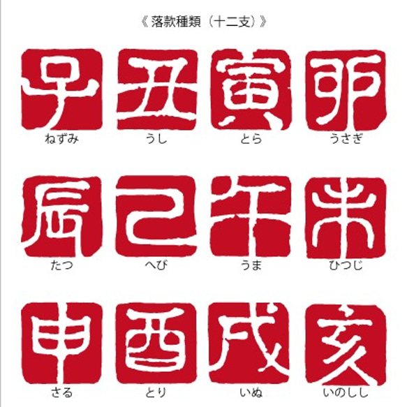 手描きTシャツ：干支印・家族のTシャツ（オーダー対応）/ 押印2～3個用 5枚目の画像