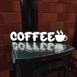 LEDサインボード看板 COFFEE型 コーヒー文字型LEDサインボード 看板【受注制作】 1枚目の画像