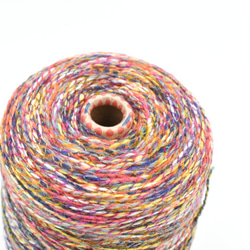カラフルヤーン　(赤,黄,青,白)　秋冬　(40g) ”かすり染め”　手編み、手芸に適した編み物が楽しくなる毛糸！　 4枚目の画像