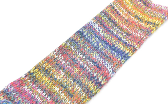 カラフルヤーン　(赤,黄,青,白)　秋冬　(40g) ”かすり染め”　手編み、手芸に適した編み物が楽しくなる毛糸！　 7枚目の画像