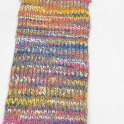 カラフルヤーン　(赤,黄,青,白)　秋冬　(40g) ”かすり染め”　手編み、手芸に適した編み物が楽しくなる毛糸！　 8枚目の画像
