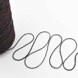 ネイビーブラック 紺 秋冬 (40g) ”かすり染め”　手編み、手芸に適した編み物が楽しくなる毛糸！セーターにおすすめ　 4枚目の画像