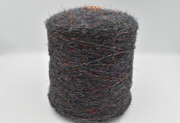 カラフルな枝糸がかわいい(グレイグリーン　緑)　秋冬　小物(40g)手編み、手芸に適した編み物が楽しくなる毛糸！　 2枚目の画像