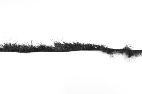 【お得！】動物の毛のような手編み糸！ファー ブラック (黒)(500g) 手芸に適した楽しい毛糸！ 5枚目の画像