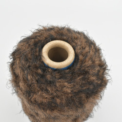 【お得！】動物の毛のような手編み糸！ファー ブラウン (茶)(500g) 手芸に適した楽しい毛糸！ 2枚目の画像