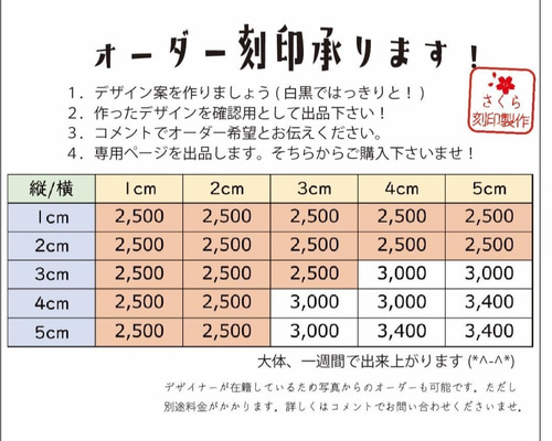 アクリル刻印 オーダーページ DIYパーツ さくら刻印製作 通販