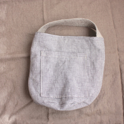 亞麻羊毛水桶包和胸針套裝“D” 第5張的照片