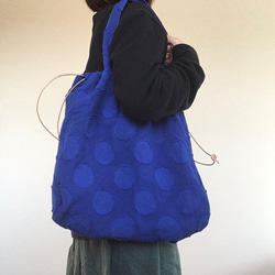 ウェザークロスの巾着バッグ（ベージュ） 7枚目の画像