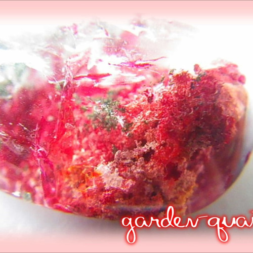 1点限り☆石の中に広がる真っ赤な庭園・・・・ガーデンクォーツ（水晶