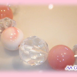 ピンクオパール＆クイーンコンクシェル＆バッキーボール水晶 3枚目の画像