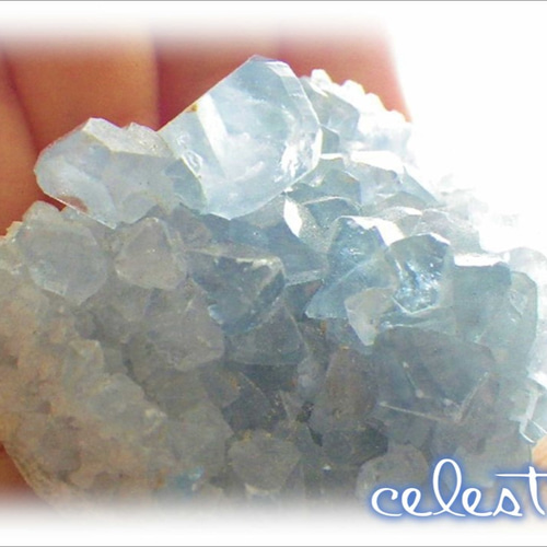 ④1点物☆天空ブルーの天国の石☆高品質セレスタイトクラスター☆天界  
