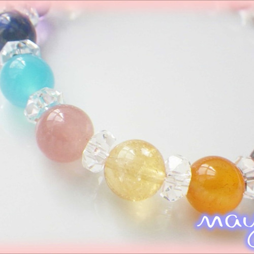 ☆ナインチャクラブレスレット8㎜☆チャクラの活性にお勧め