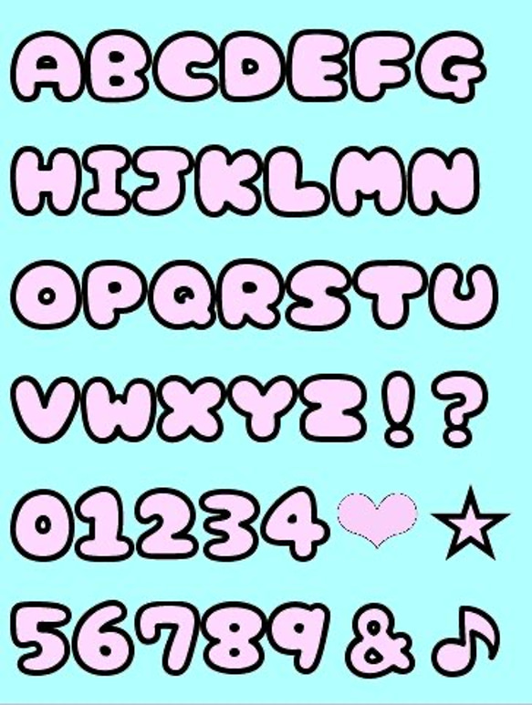 大サイズ アルファベット 数字 記号 クッキー型 お菓子 型抜き 全42文字 3枚目の画像