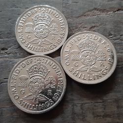 3枚セット イギリス 1947年1948年1949年 2シリング フロリン  英国 ジョージ王 コイン  美品です 本物 1枚目の画像