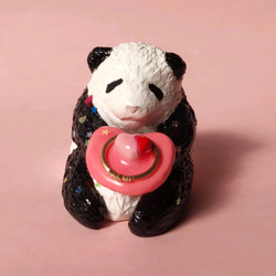 パンダの指輪置き【クリスマス限定サンタ帽子付き】 3枚目の画像