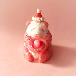 パンダの指輪置き【クリスマス限定サンタ帽子付き】 2枚目の画像