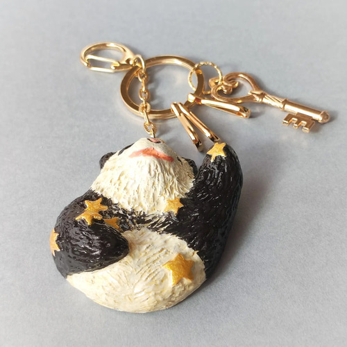 星を引き寄せるパンダのバッグチャーム キーリング umaru 通販