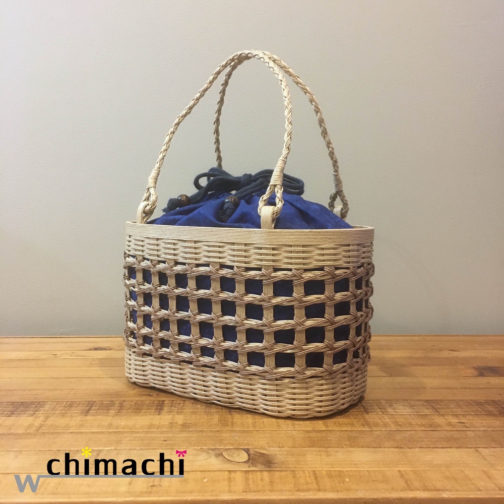 【即納！最大半額！】 浴衣用 w_chimachi かごバッグ クラフトバンドバッグ カゴバッグ 着物・浴衣