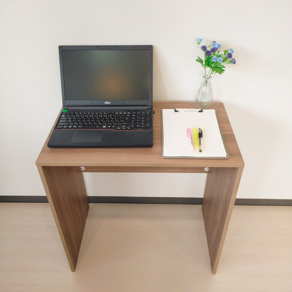 グレイエルムシリーズ・コンパクトデスク　おしゃれ ビジネス　ワークデスク　木製　勉強机　学習机 1枚目の画像