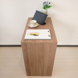 グレイエルムシリーズ・コンパクトデスク　おしゃれ ビジネス　ワークデスク　木製　勉強机　学習机 3枚目の画像