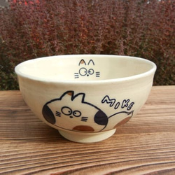 mike猫　お茶碗 2枚目の画像