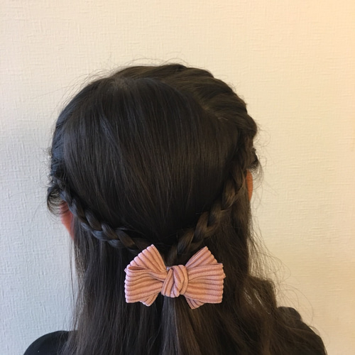秋冬リボン コーデュロイ リボンゴム ヘアゴム Story 通販