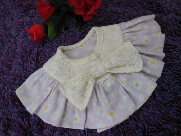 送料無料】ふりふりつけ襟スタイ(レースonフリル)