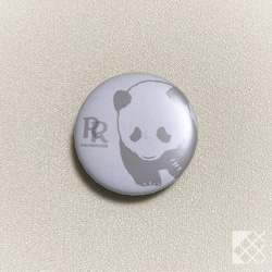 パンダのミニ缶マグネット２個セット ライトグレー【RinRon】 3枚目の画像