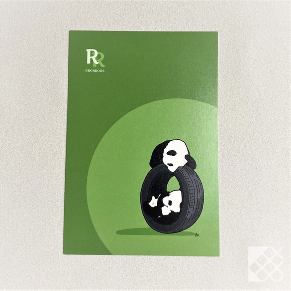 パンダのポストカード３枚セット【RinRon】 4枚目の画像