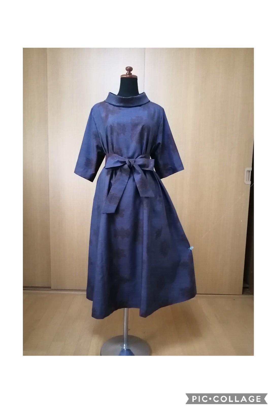 着物リメイク　ワンピース　ハンドメイド