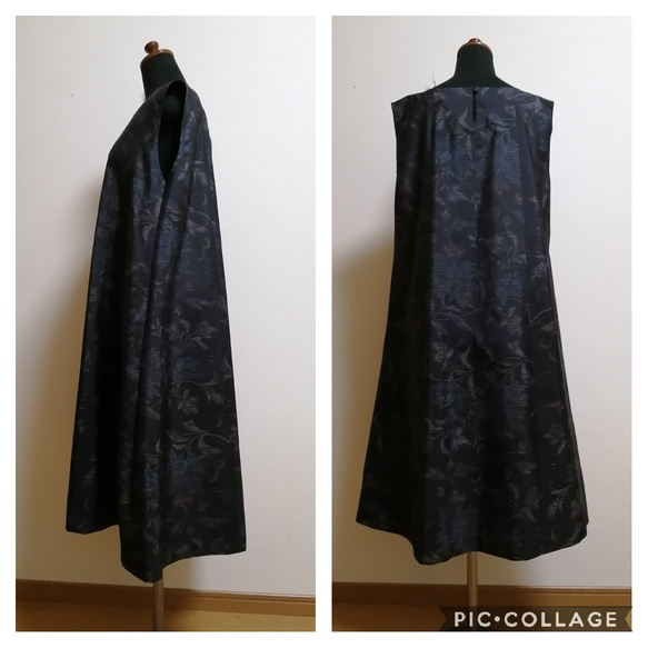 着物リメイク　ワンピース　ハンドメイド 